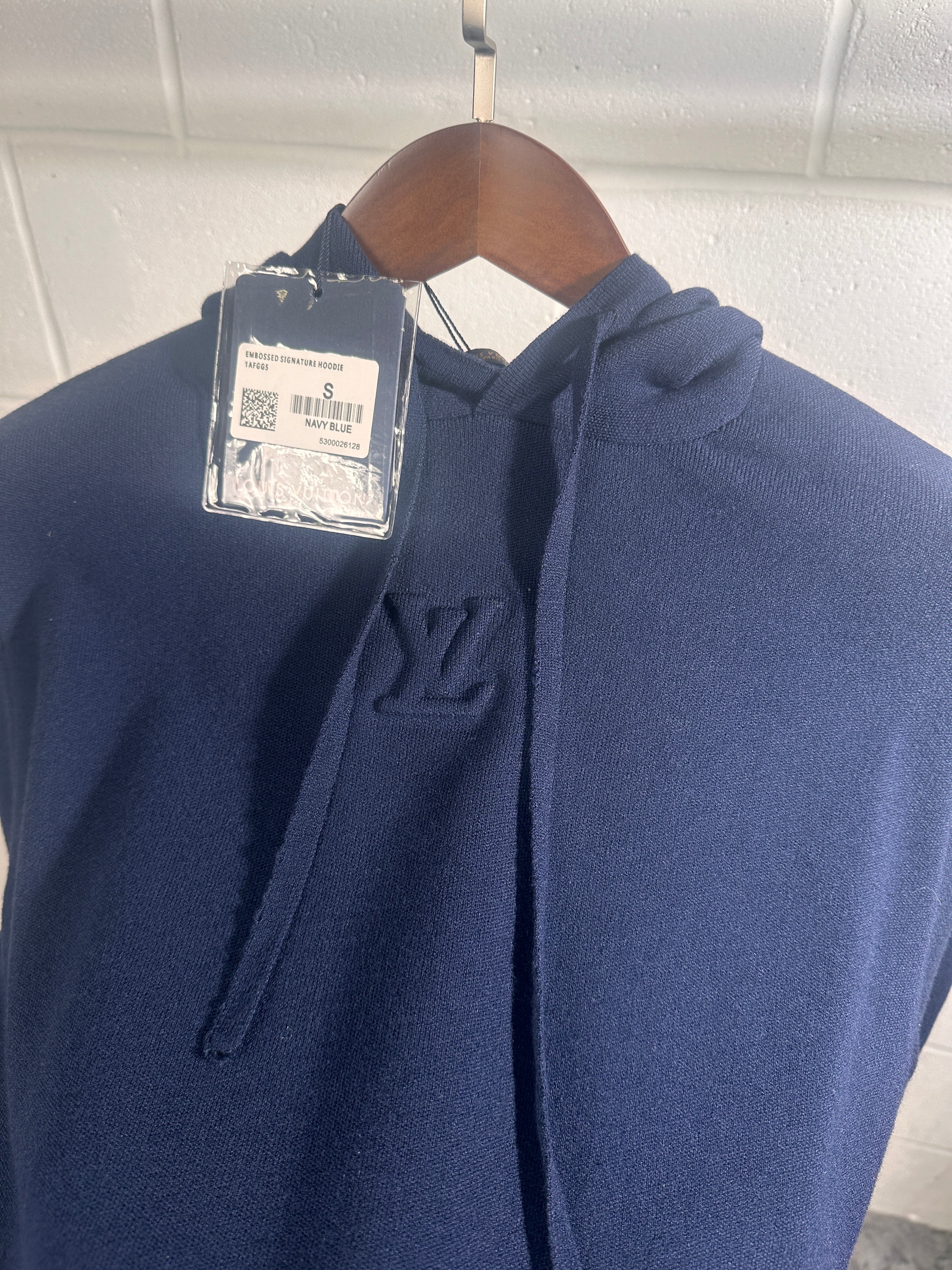 Lv knitted hoodie navy