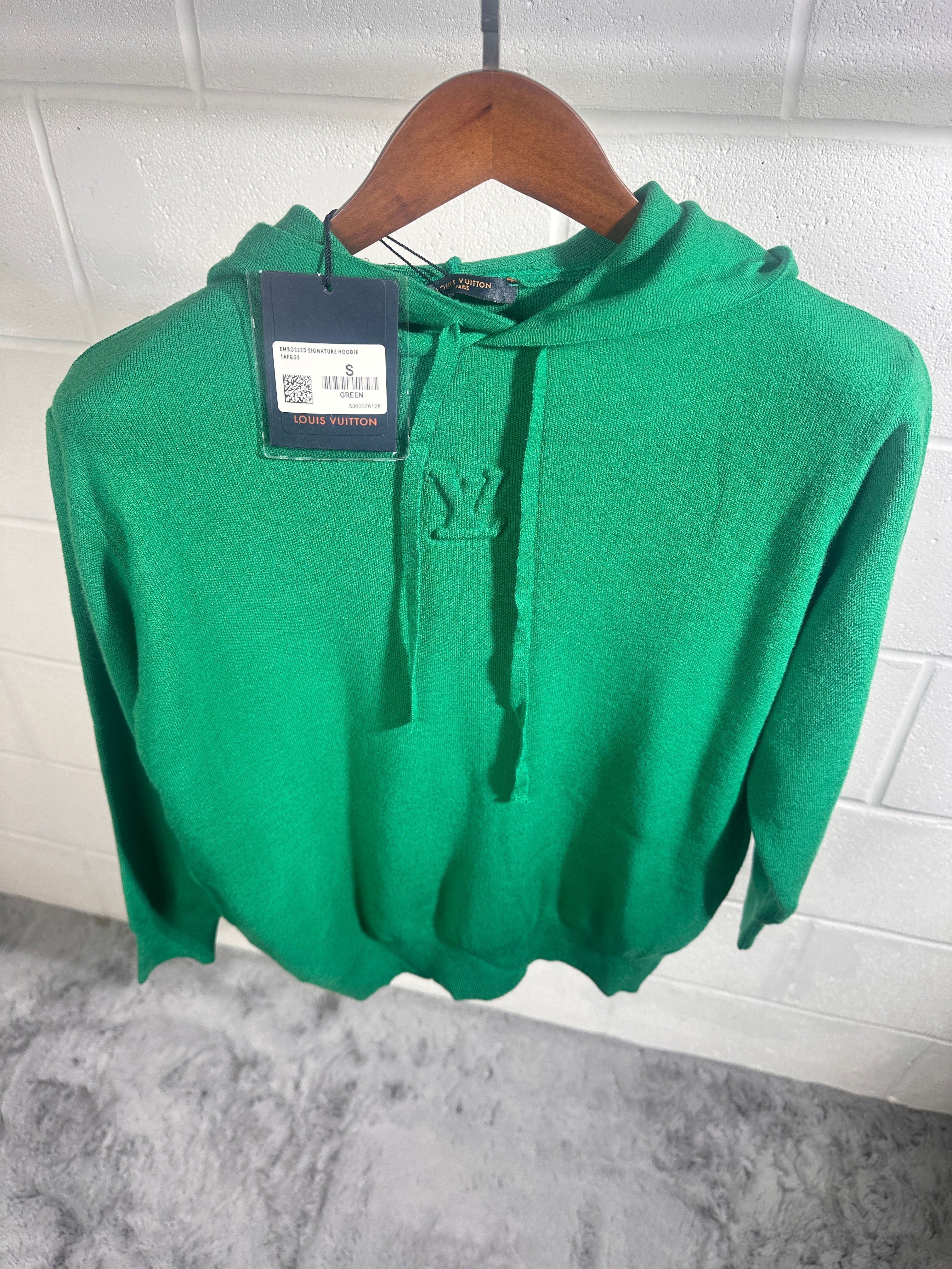 Lv knitted hoodie green