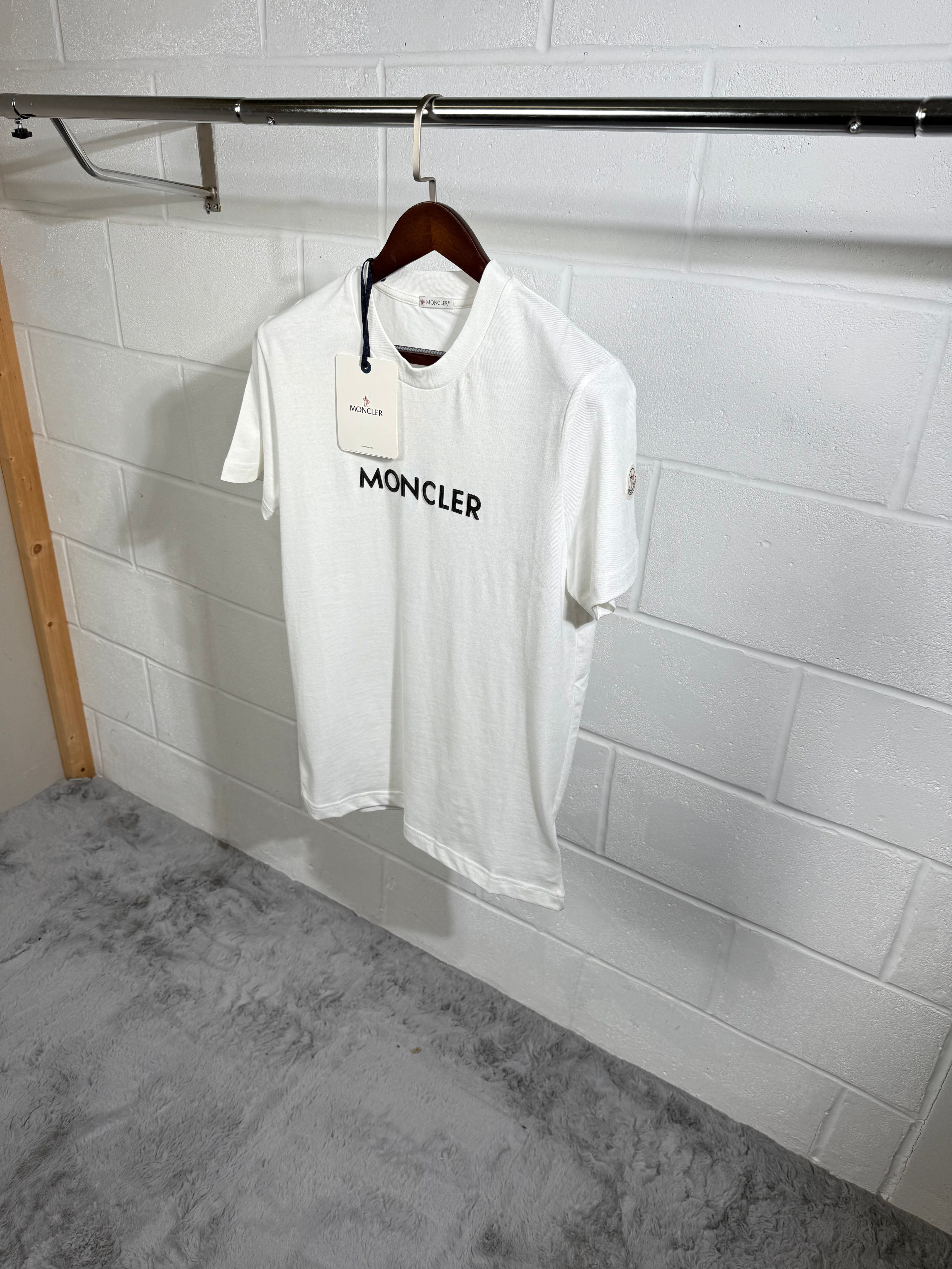 Moncler logo tee white