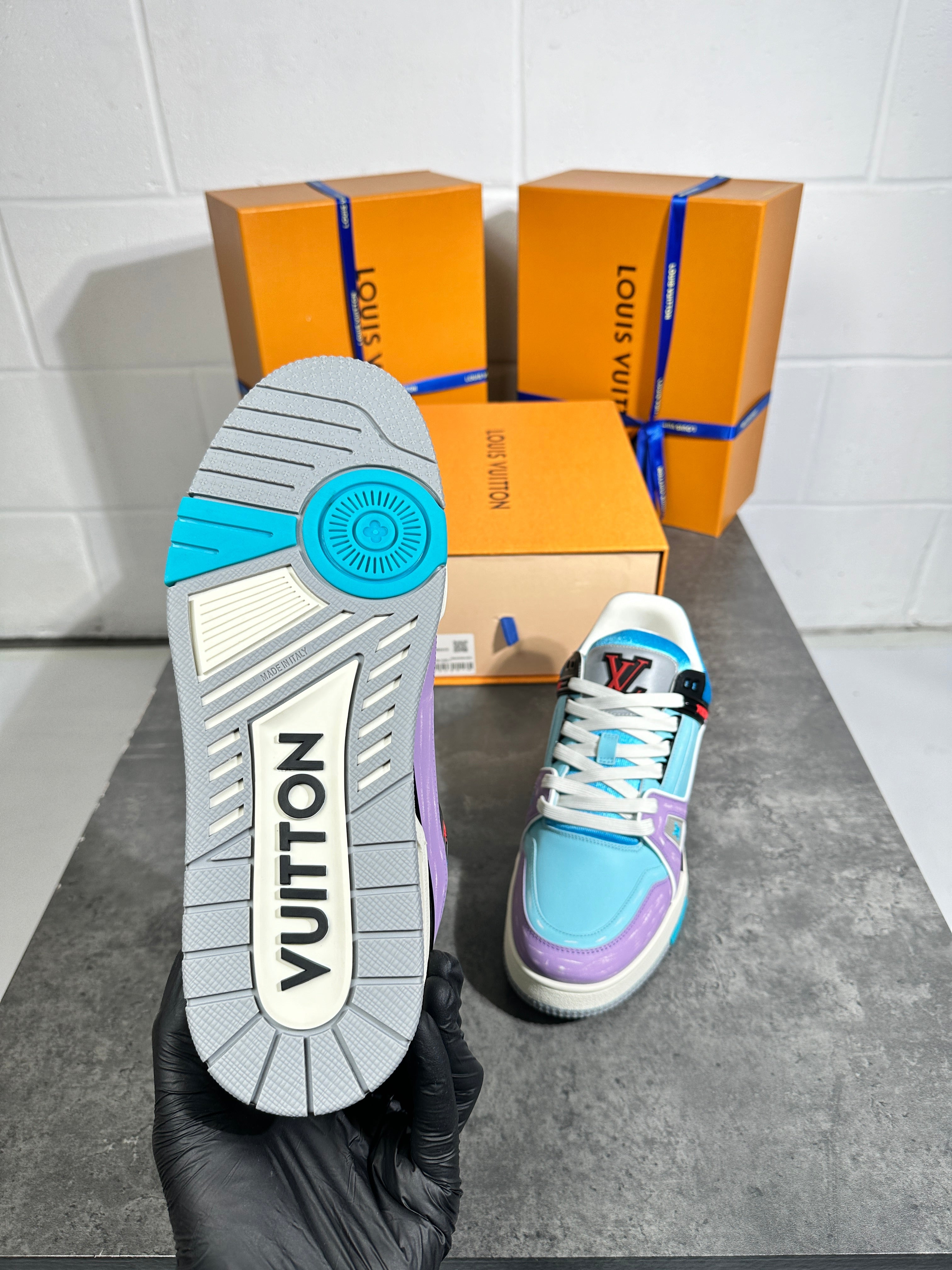 Lv - purple and baby blue sneaker