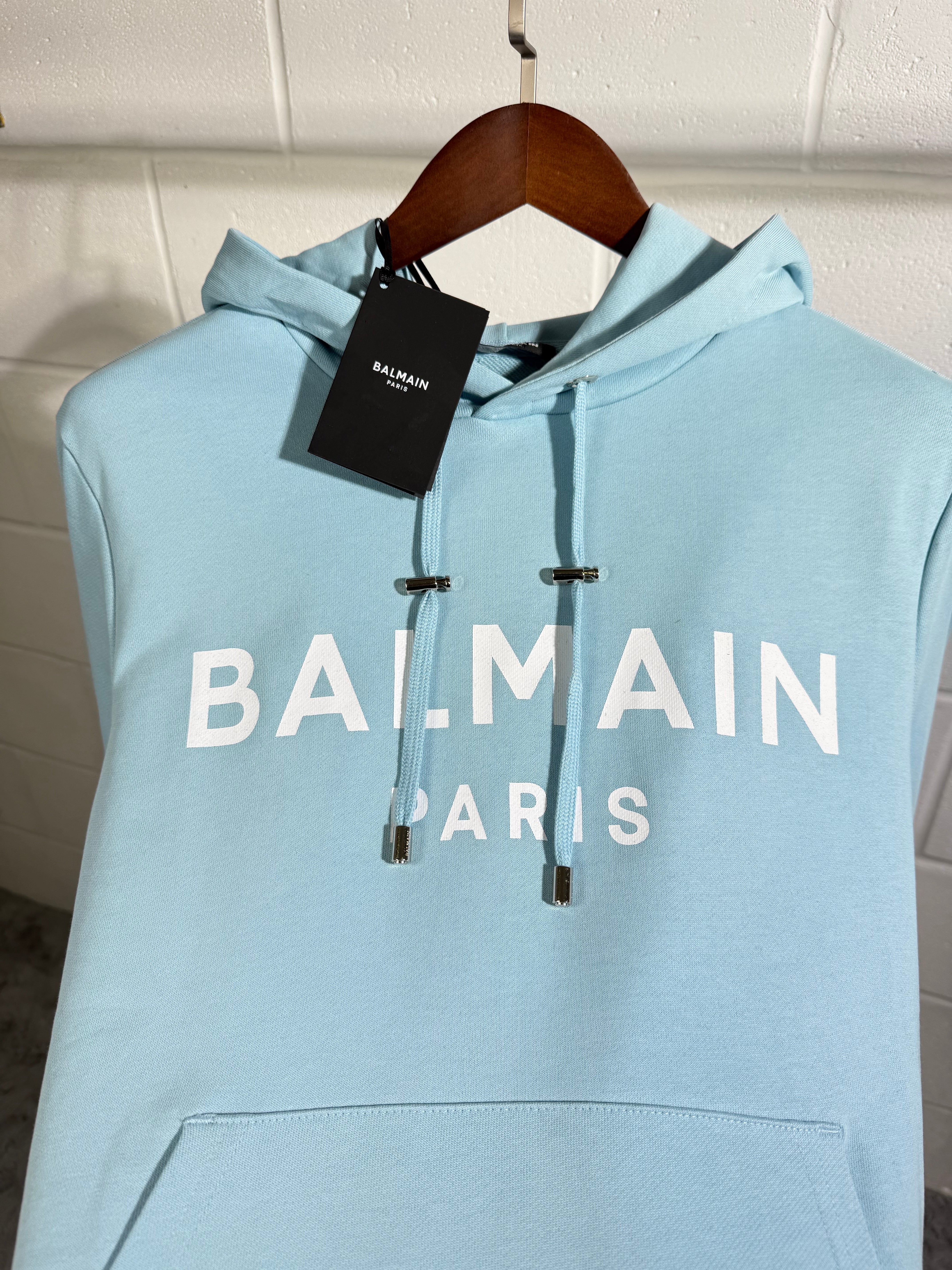 Balmain hoodie baby blue