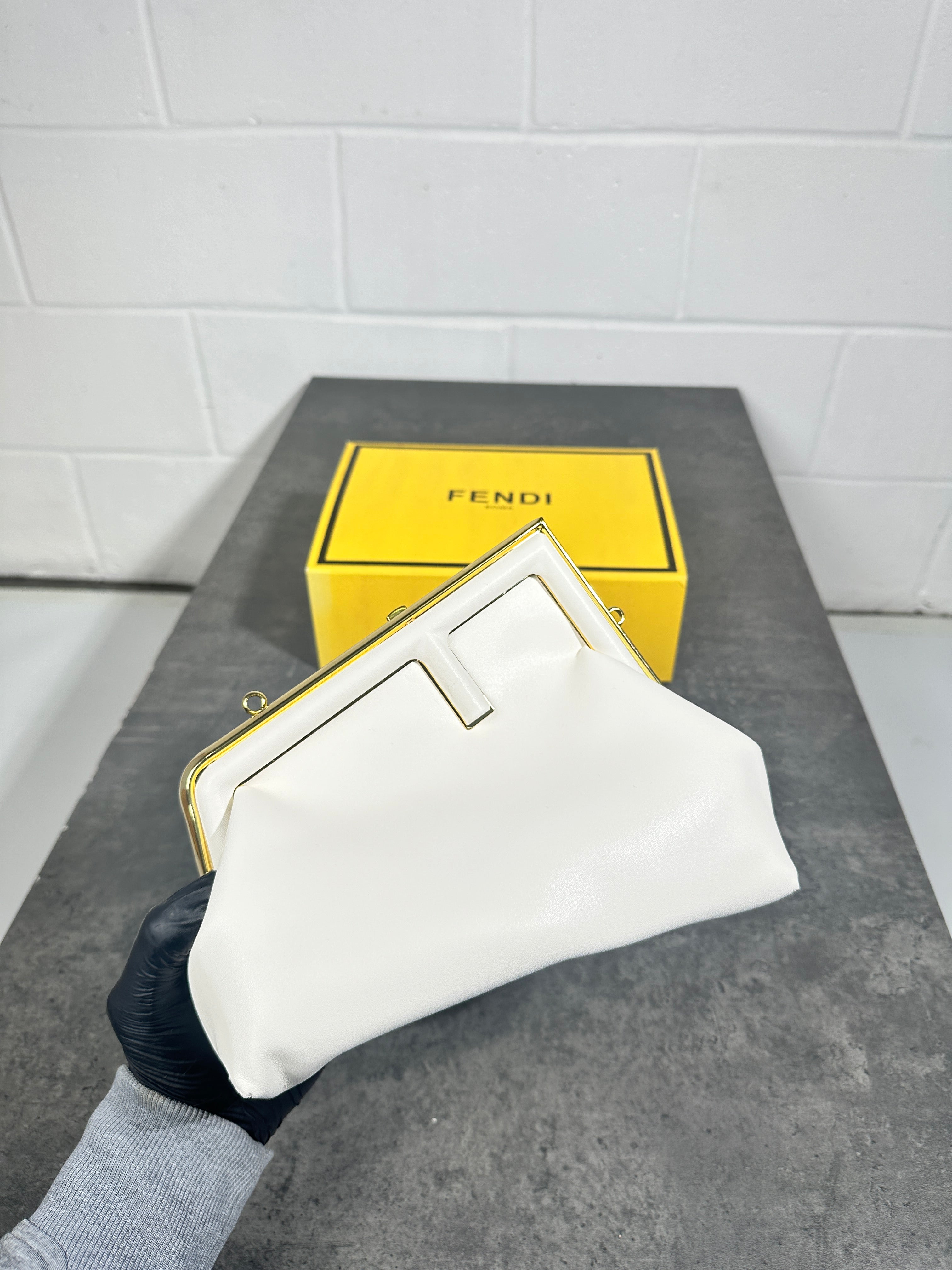 Fendi - leather bag white