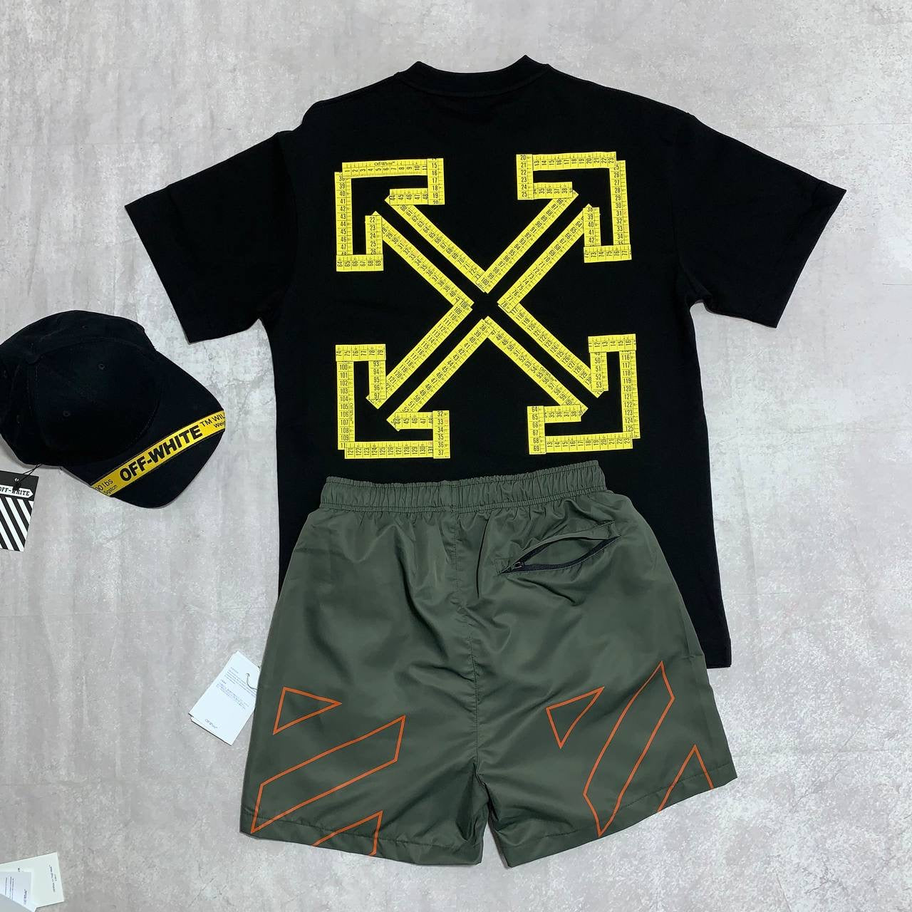 X WHITE Shorts Set