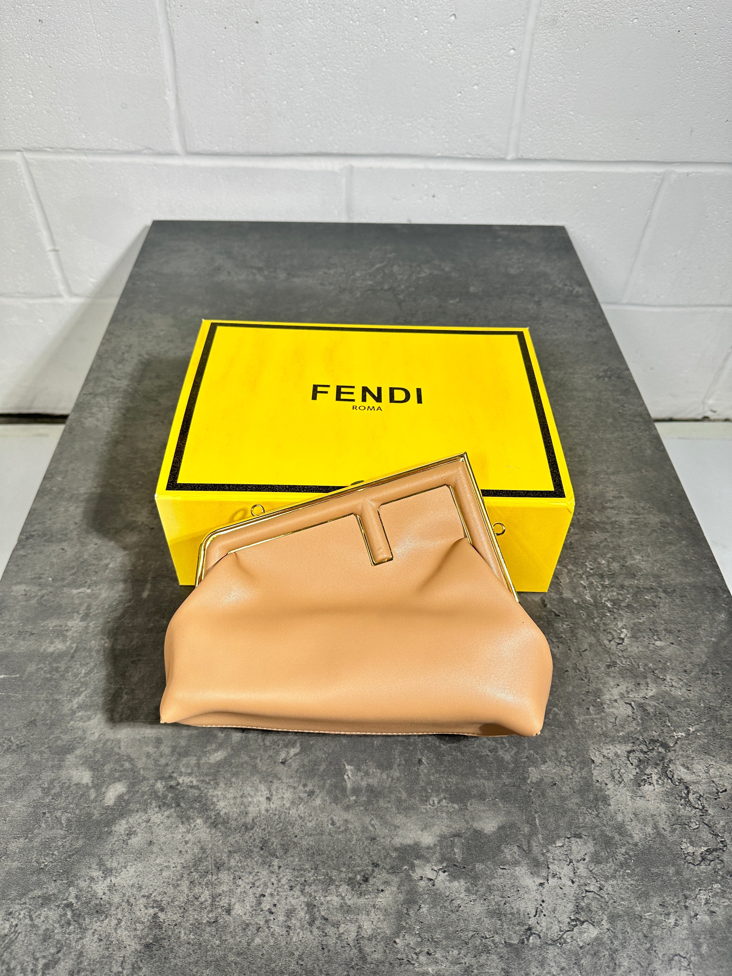 Fendi - leather bag brown