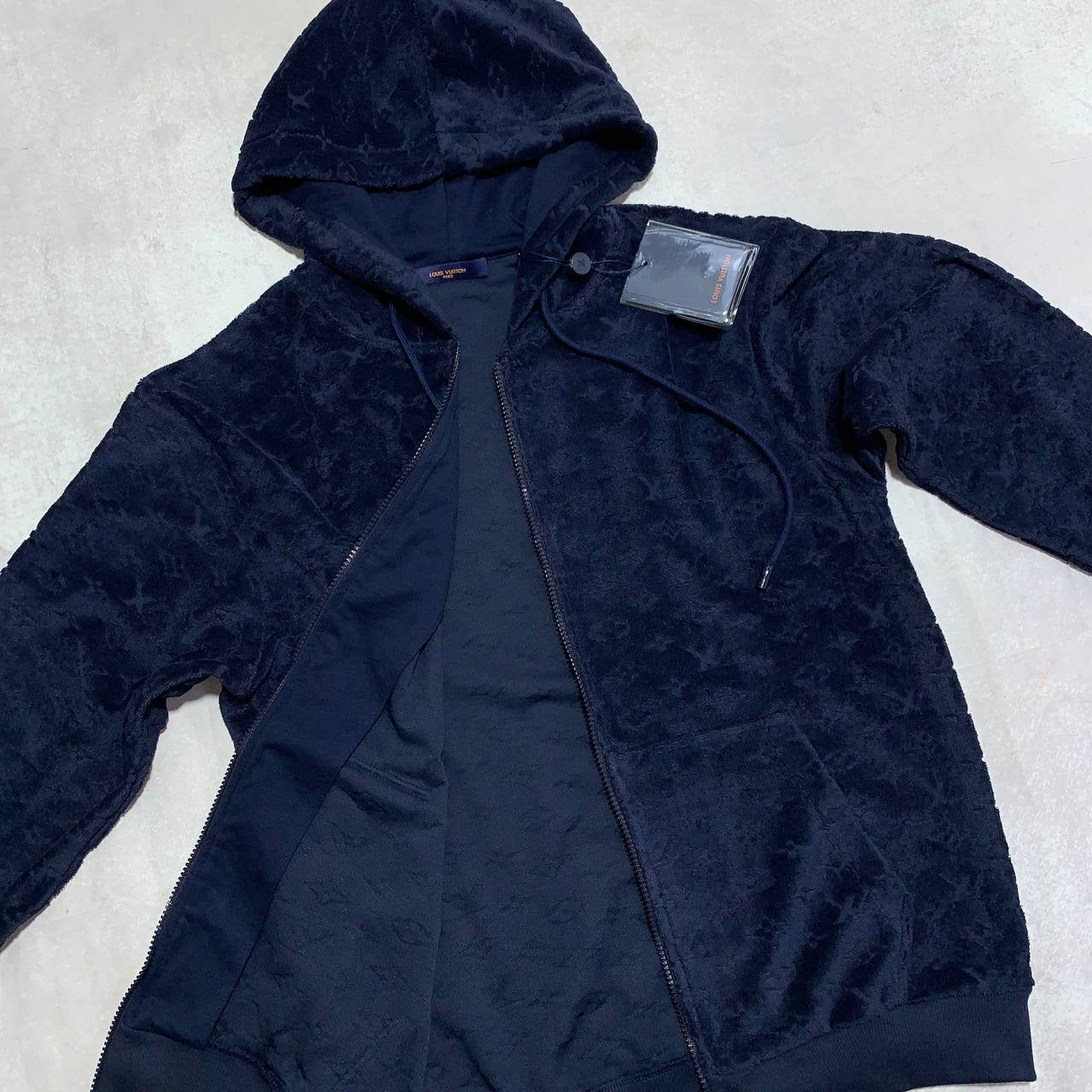 LOUI monogram Terry zip hoodie