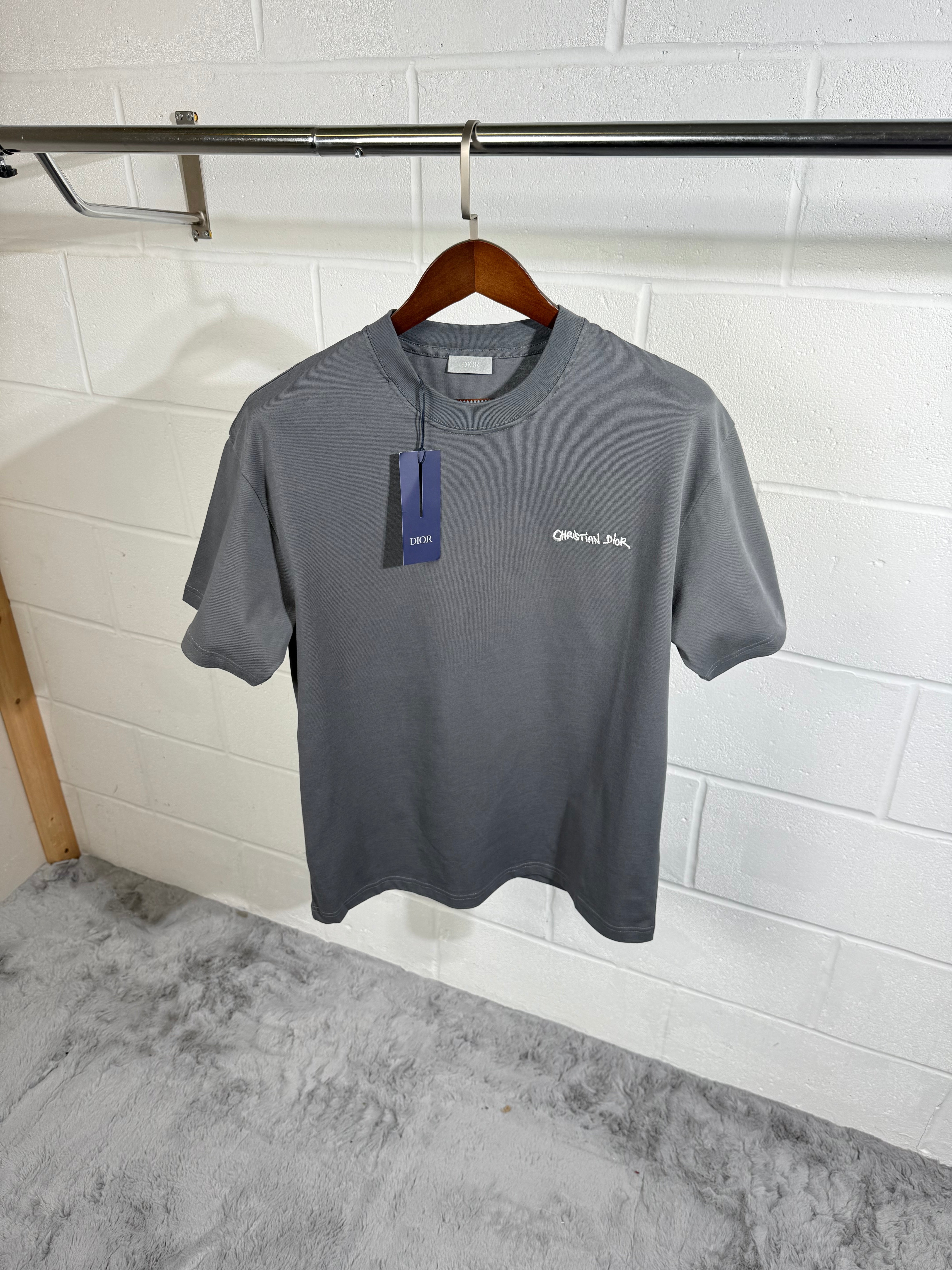 Dior logo tee grey