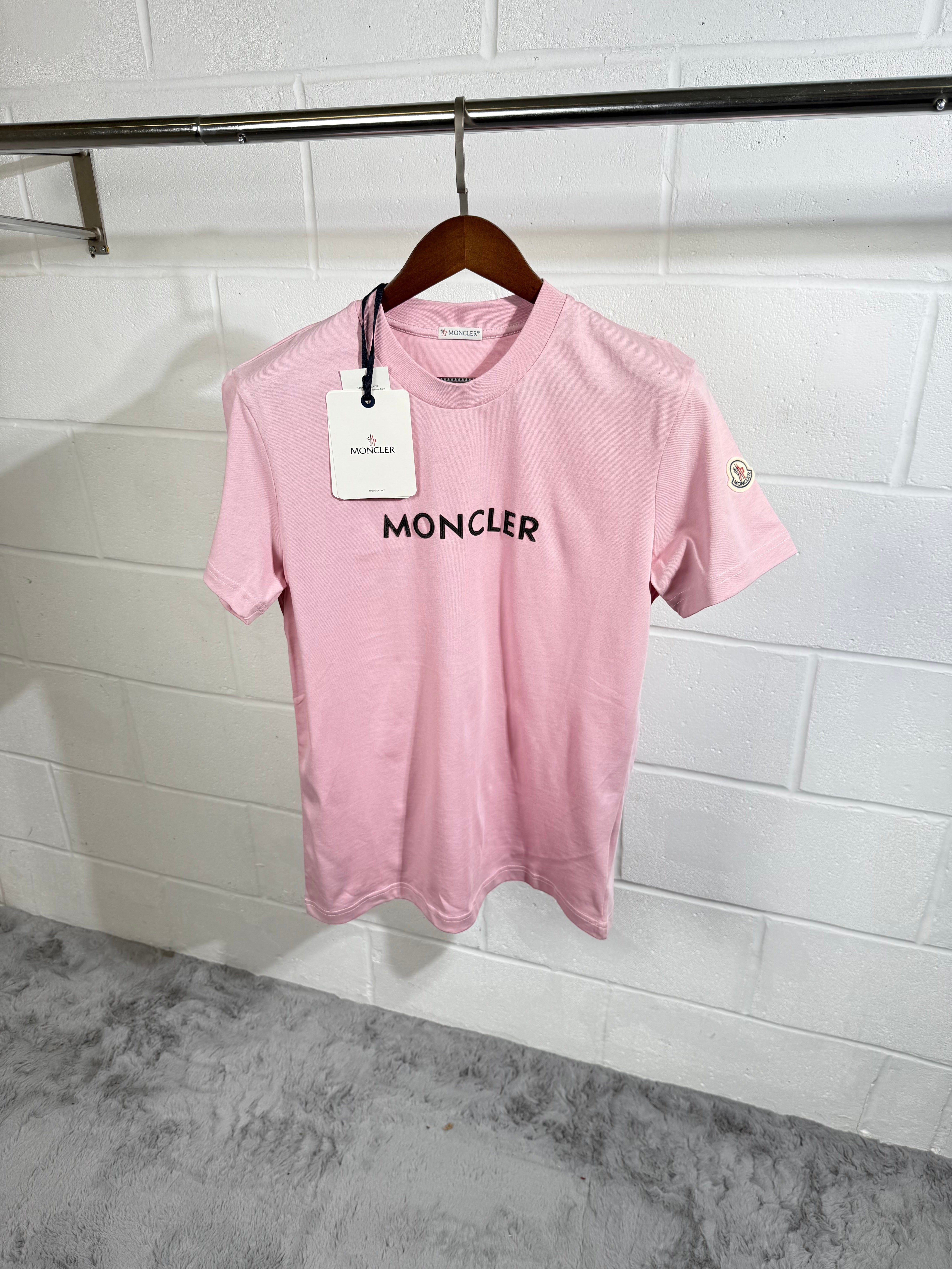 Moncler logo tee pink