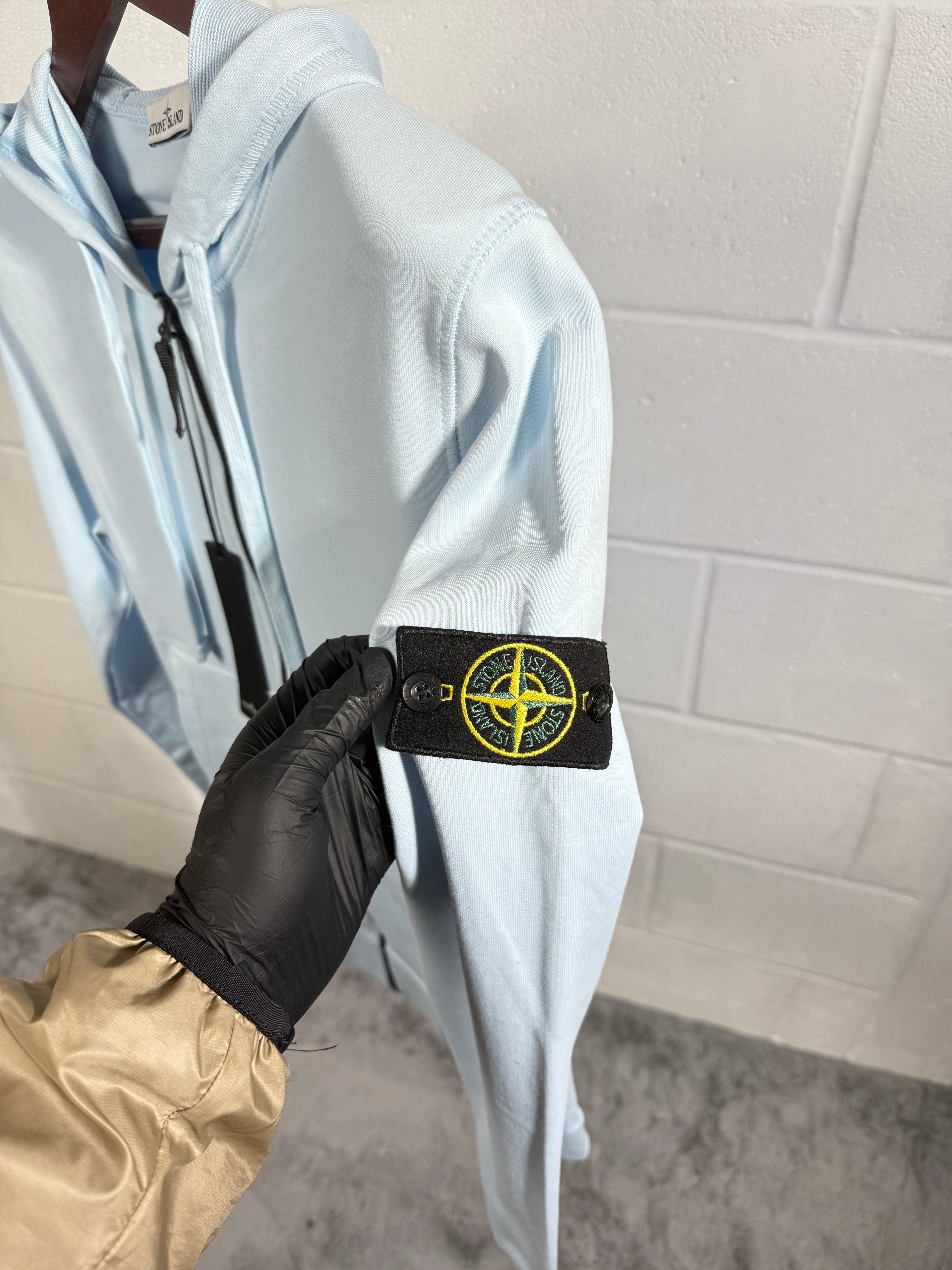 Stone island hoodie baby blue