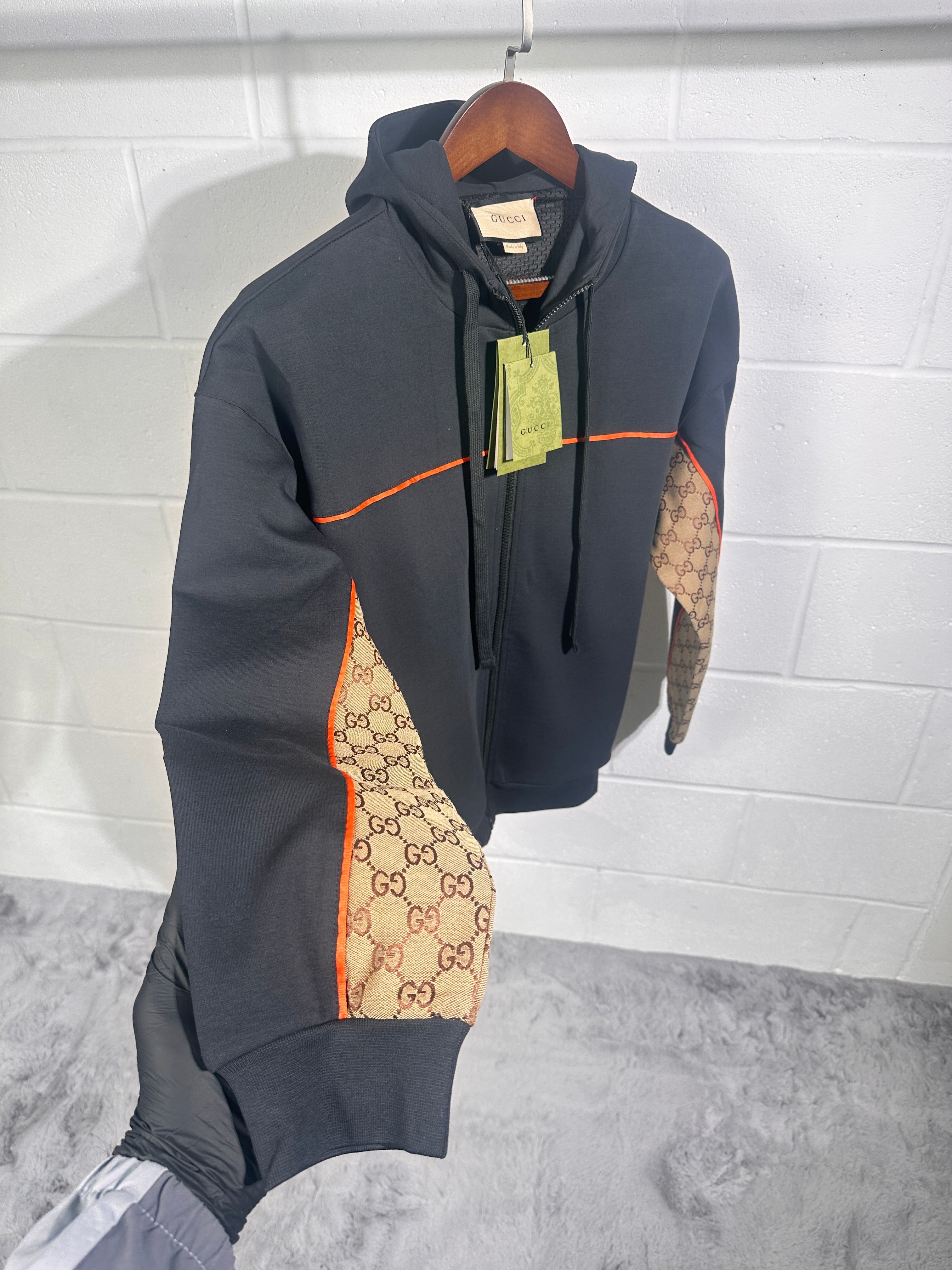 Gucci hoodie black x brown