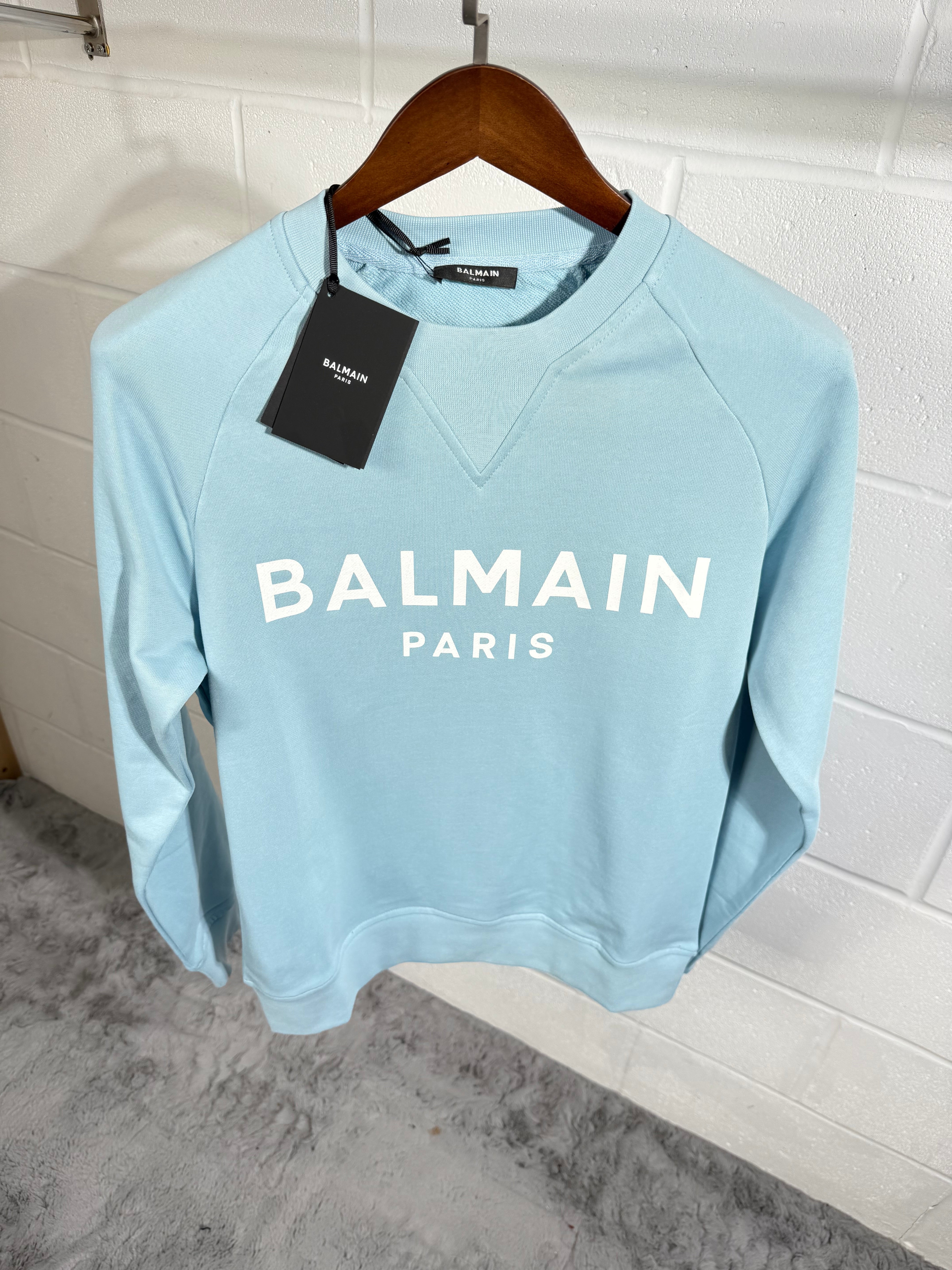 BALMAIN SWEATER baby blue