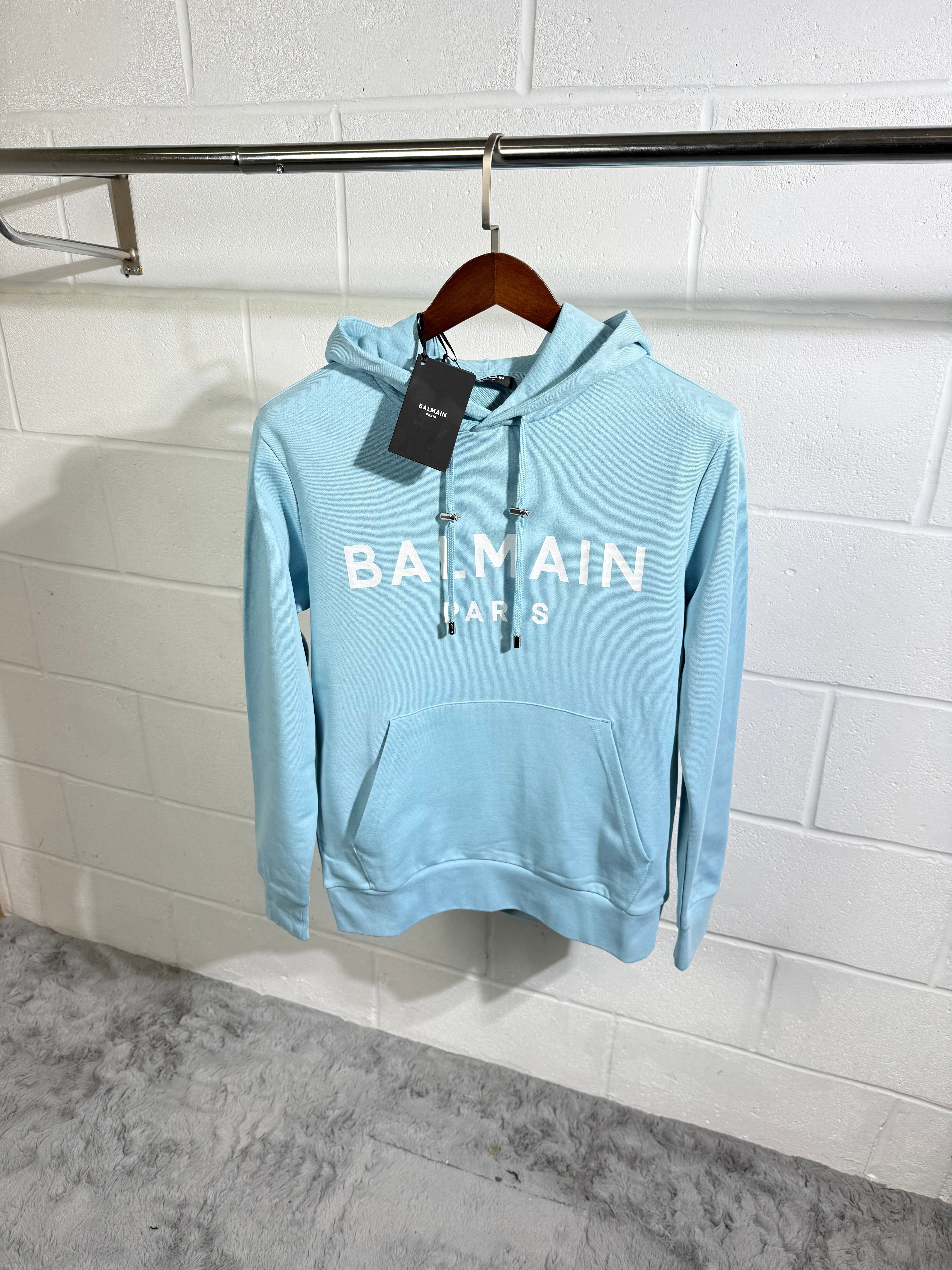 Balmain hoodie baby blue