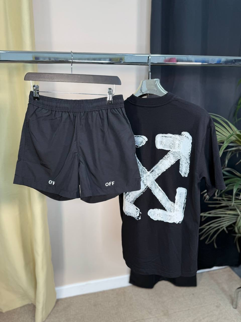 X WHITE Shorts Set