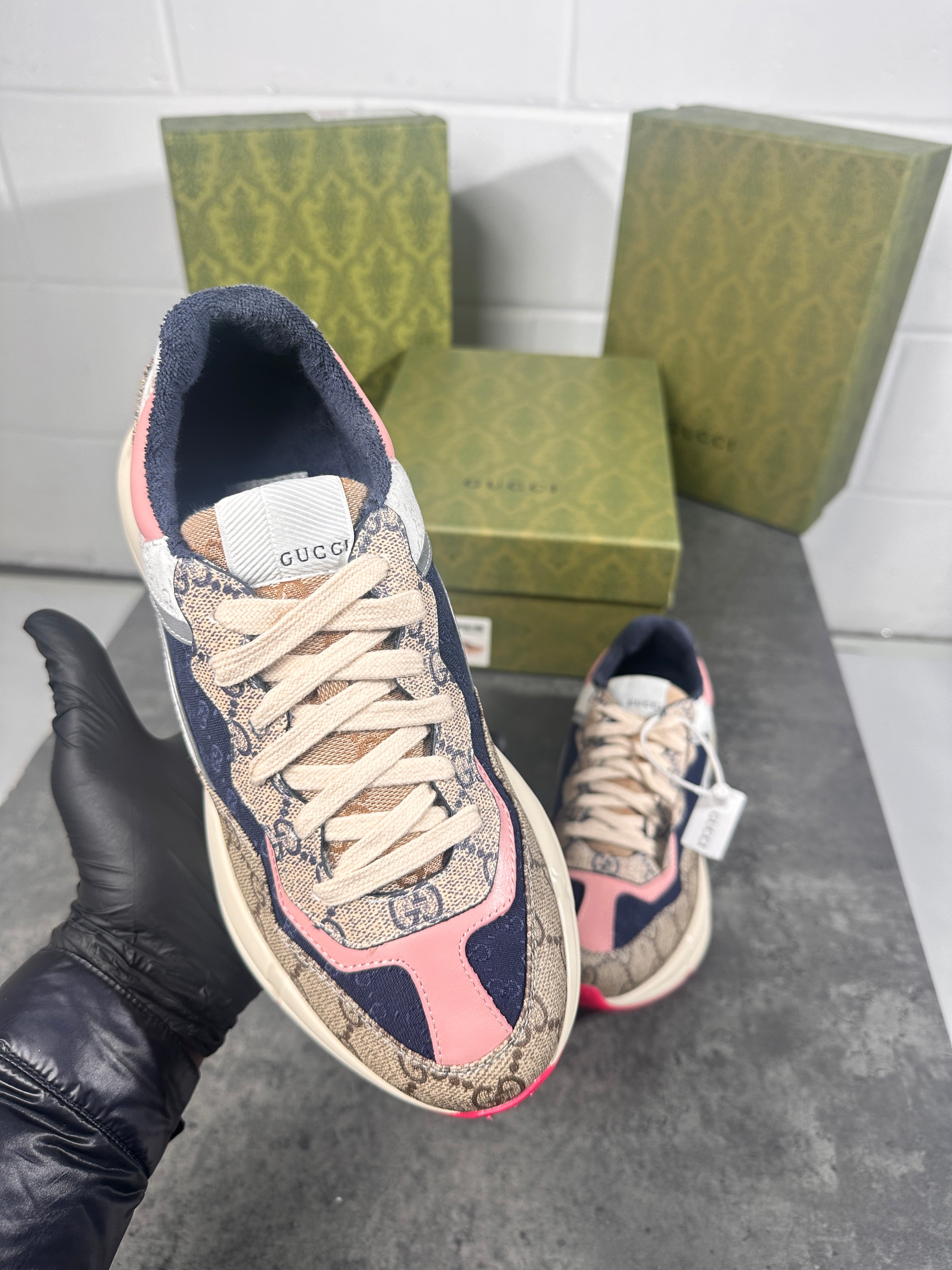 Gucci pink trainers