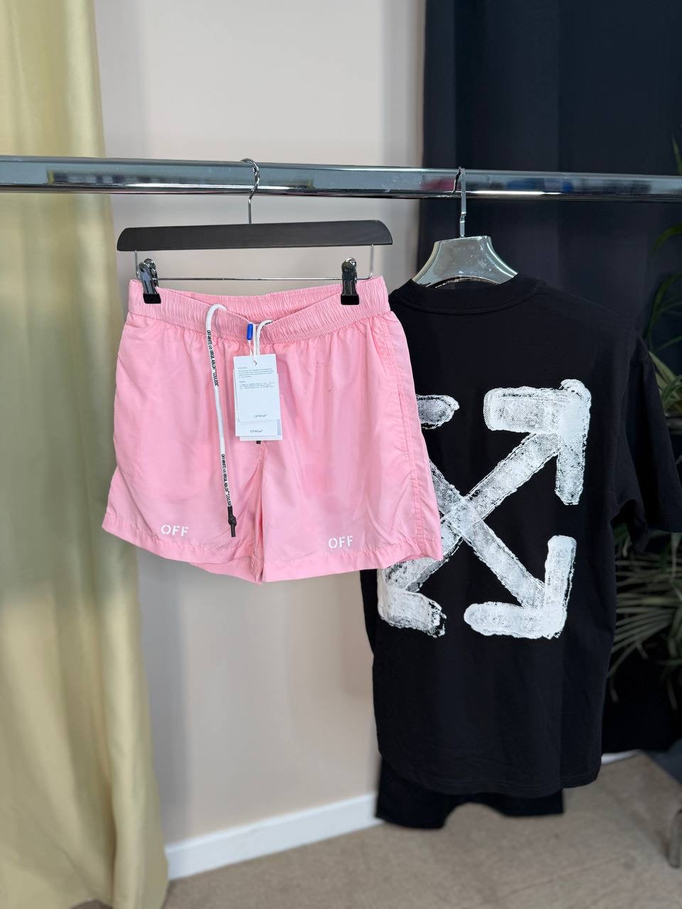 X WHITE Shorts Set