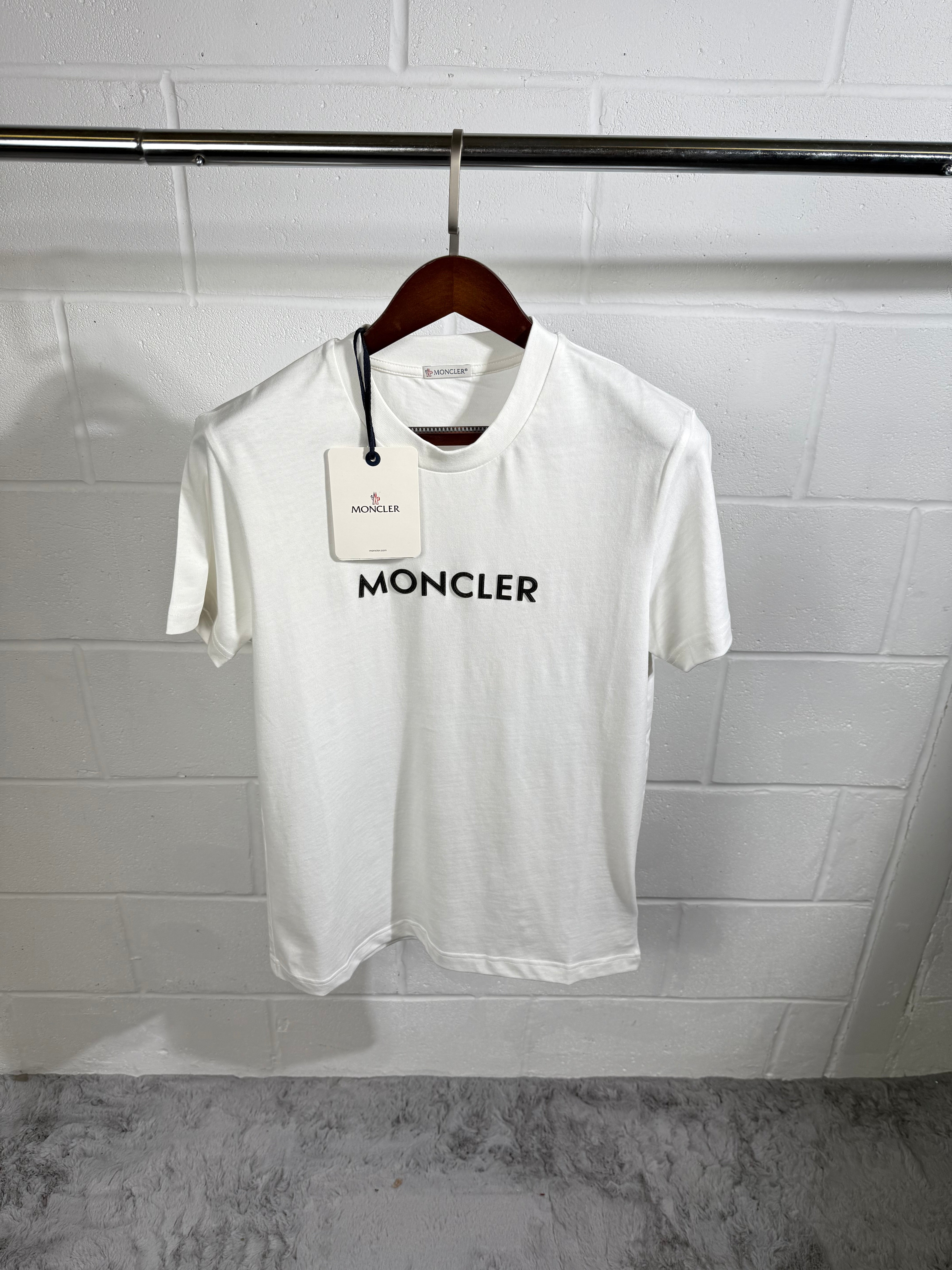 Moncler logo tee white