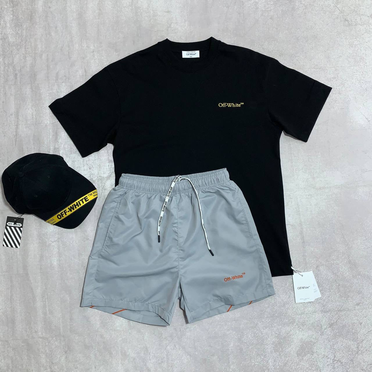 X WHITE Shorts Set