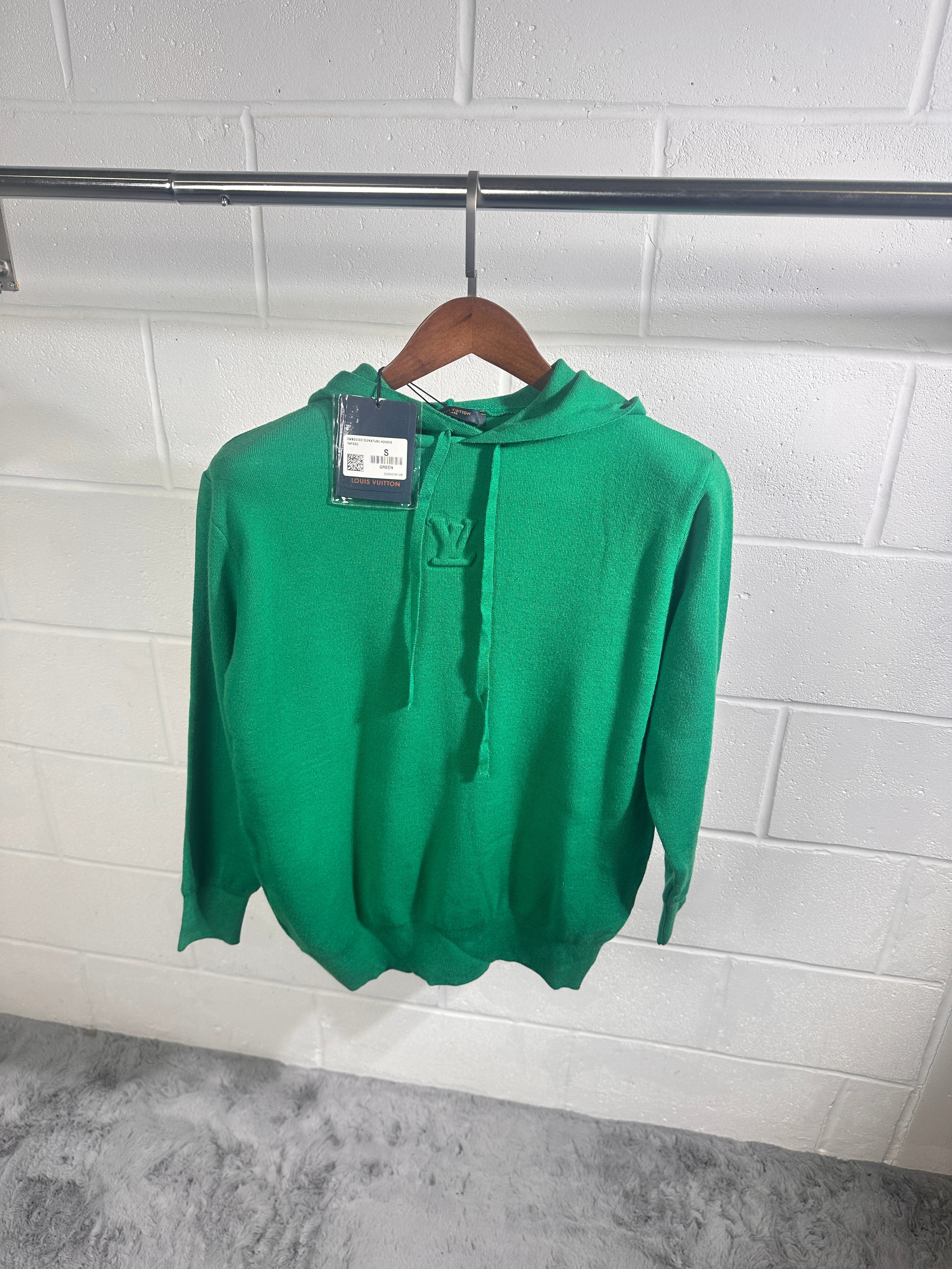 Lv knitted hoodie green