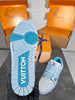 Lv baby blue logo trainers