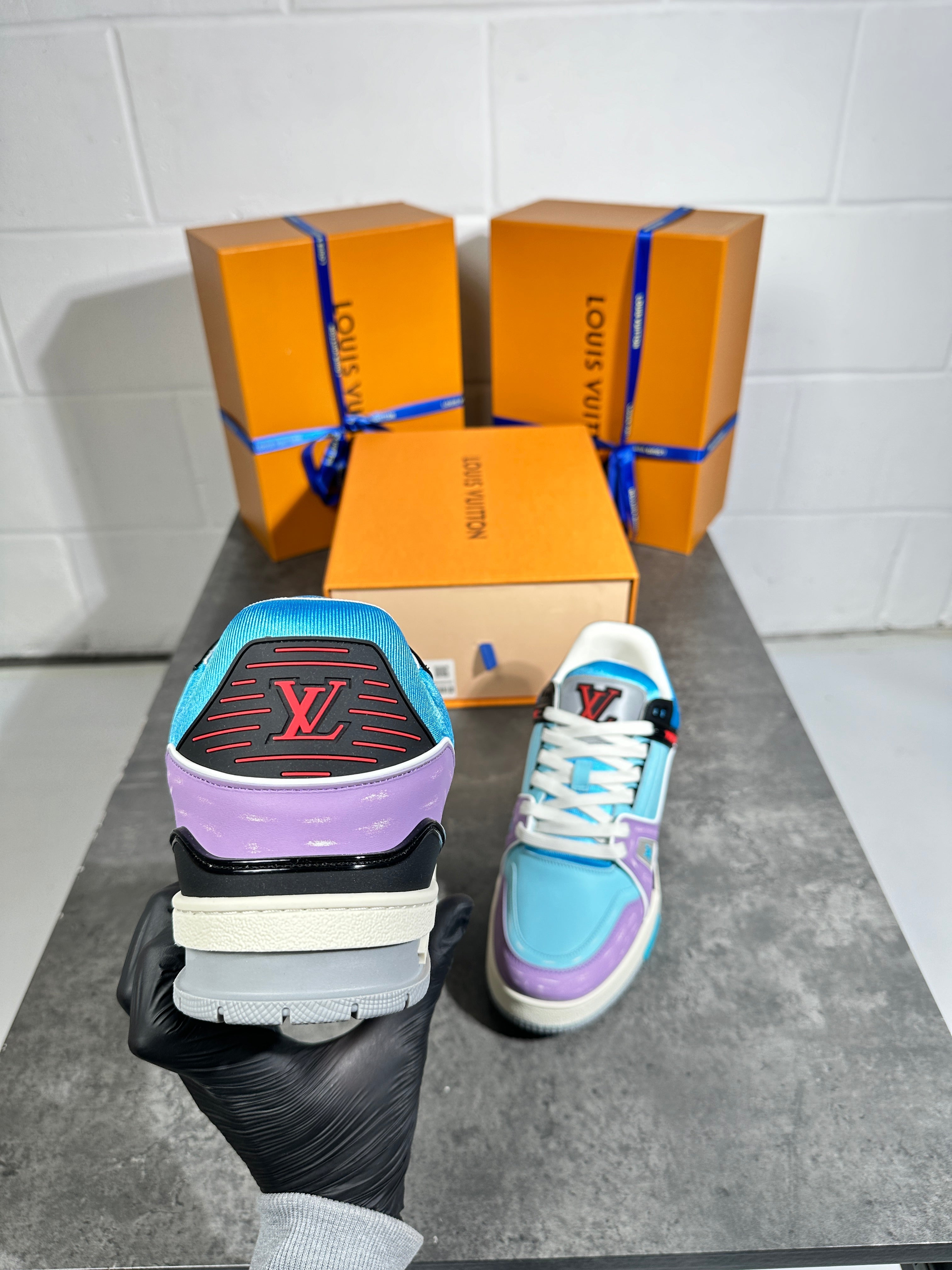 Lv - purple and baby blue sneaker