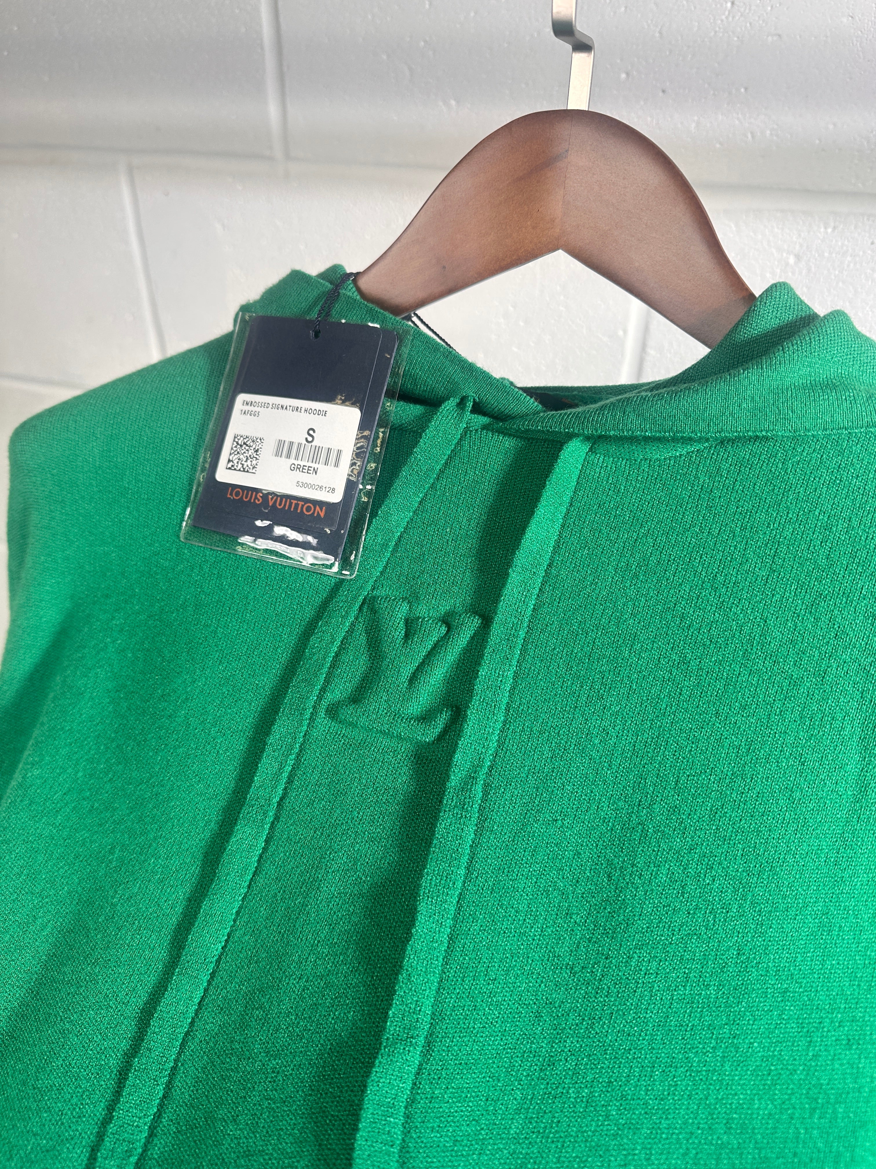 Lv knitted hoodie green