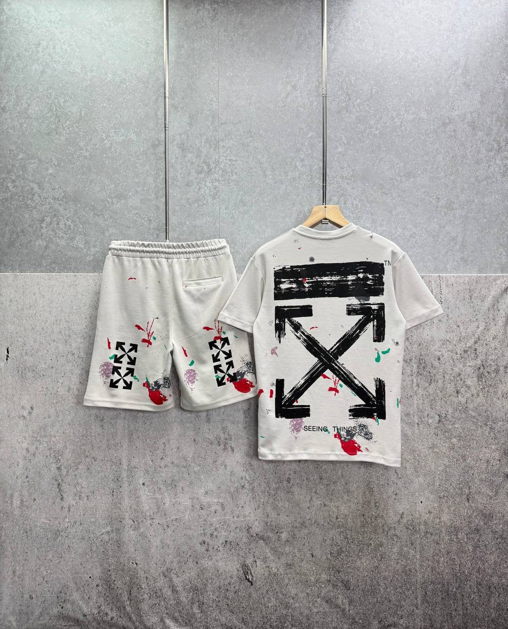 X WHITE short set